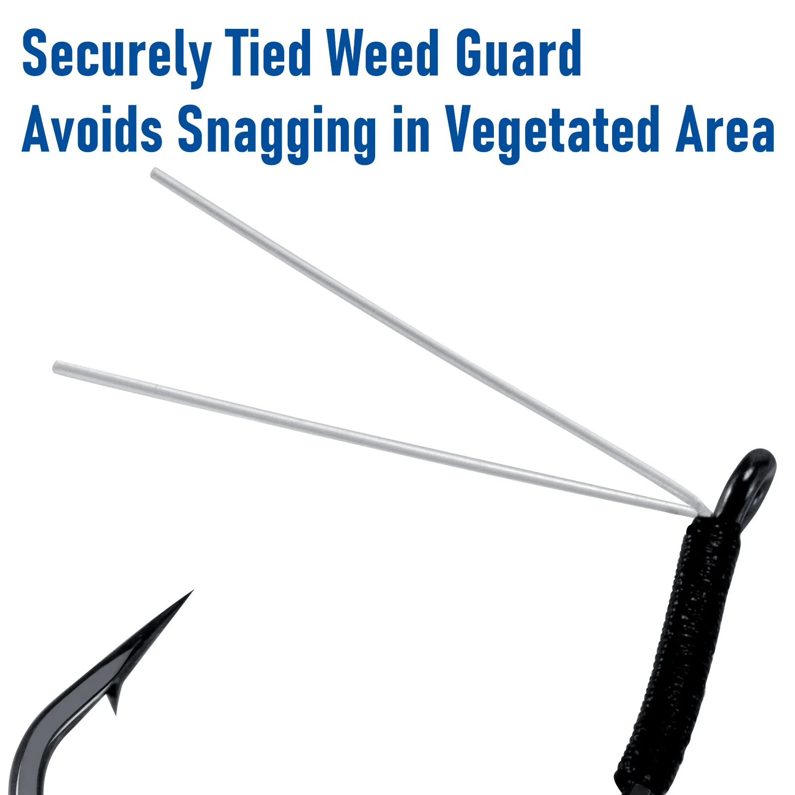 10 Uds. Ganchos de tiro sin malezas, anzuelo loco de espacio ancho, anzuelo de pesca de lubina de agua dulce para aparejo Neko, lanzamiento de tiro - imagen 5