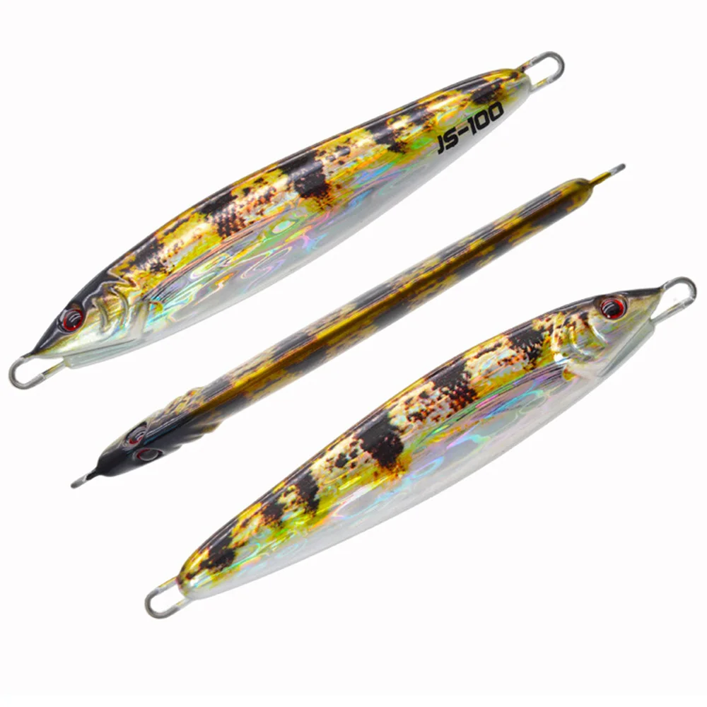 40g60g80g100g plantilla de Metal 3D plantilla lenta Shore Jigging Atún señuelo pesca en agua salada Jigpara cebo para Mahi Marlin Wahoo caballa - imagen 5