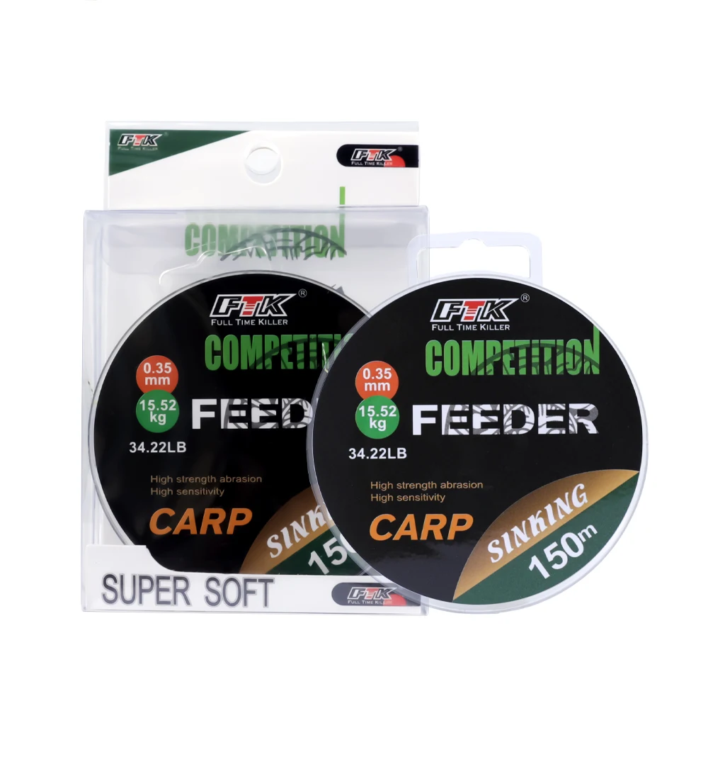 Un paquete de señuelos de pesca con una prueba de 150 lb