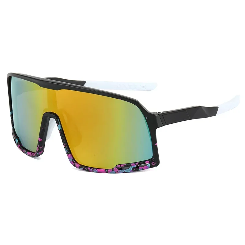 Gafas de sol con montura grande para exteriores a la moda, gafas deportivas de gran tamaño para hombres y mujeres, gafas de sol de playa al por mayor, gafas coloridas UV400 - imagen 2