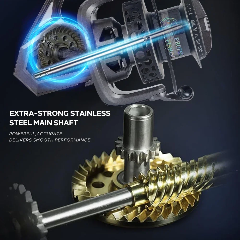 MBLN Carrete de pesca para barcos de mar, serie 8000-12000, arrastre máximo 30 kg, carrete y mango de aleación, rodamientos y tornillos de acero - imagen 4