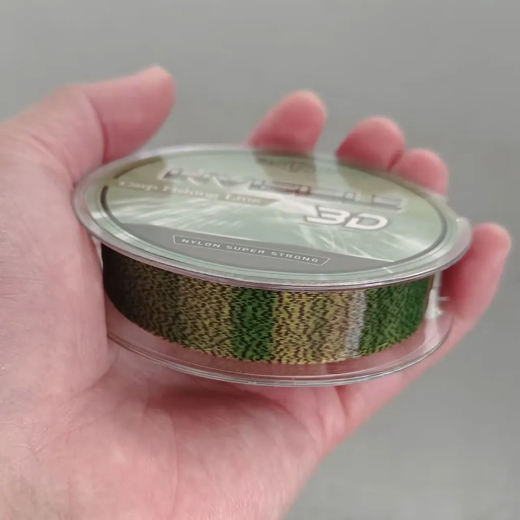 Línea de pesca manchada verde, monofilamento Invisible biónico de nailon, línea recubierta de fluorocarbono, línea de pesca de carpa, 100/150/200m