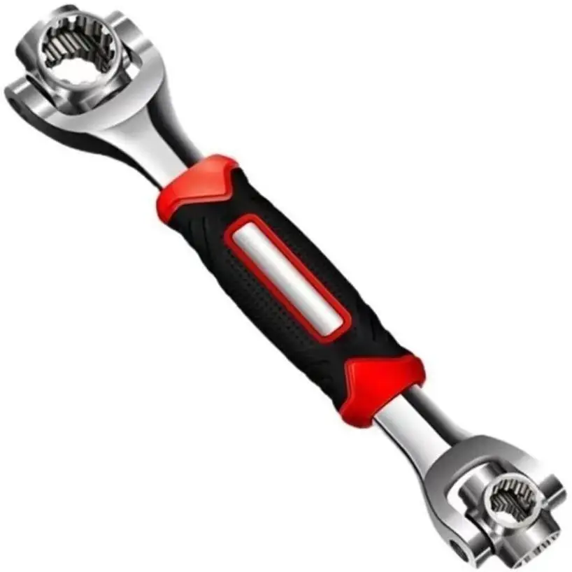 Llave de tubo Universal multifuncional ocho en uno Hexagonal flor de ciruelo 360 grados giratorio Multi cabeza llave de hueso de perro mano - imagen 5