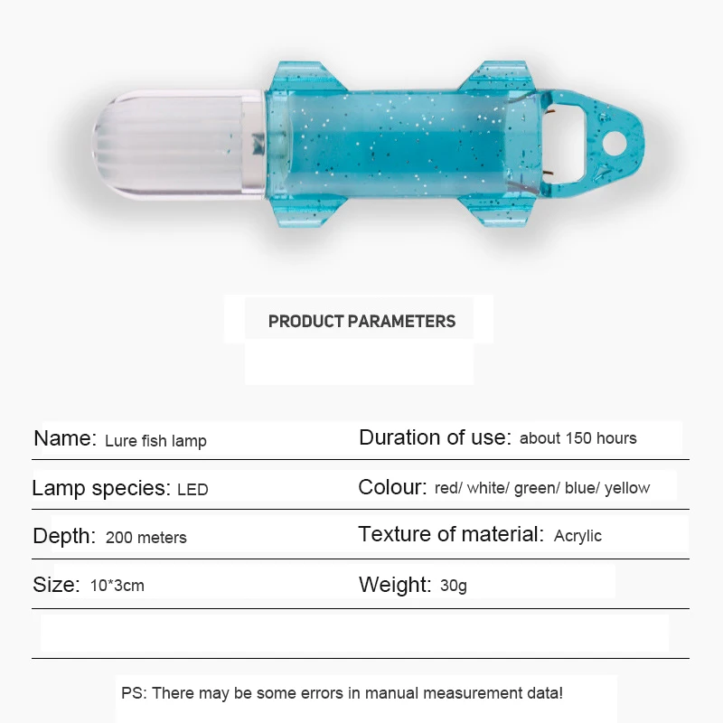 Luz LED de Color para pesca, lámpara de recogida de peces, luminiscencia de electrones, lámpara subacuática para cebo, accesorios de pesca - imagen 2