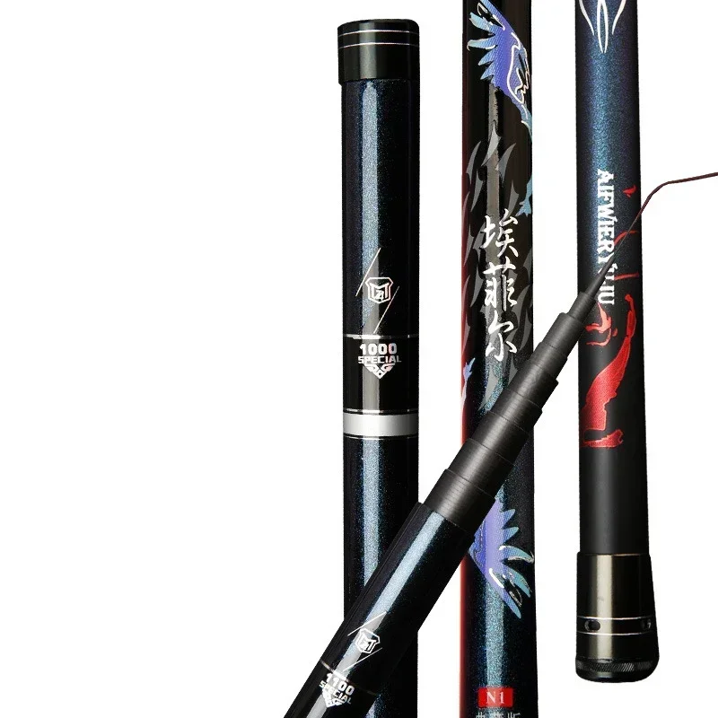Caña de pescar de carbono de 8m, 9m, 10m, 11m, 12m, 10kg encima, caña de lanzamiento de larga distancia superdura, caña telescópica de corriente de alta calidad - imagen 2