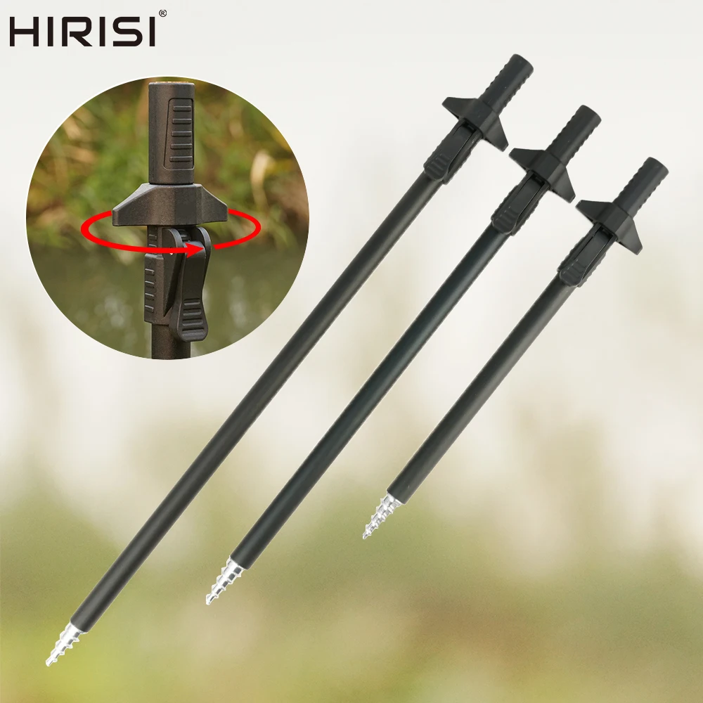 Caña telescópica de aluminio Hirisi para pesca de carpa con soporte - imagen 5