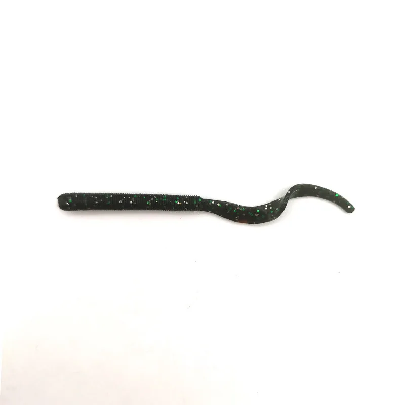 Señuelo de pesca Hoz cola gusano 88mm 2,6g rosca de tornillo colas individuales cebo suave simulación lombriz señuelos artificiales lote 12 piezas - imagen 2