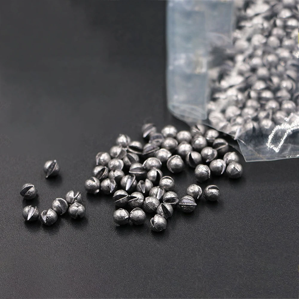 DNDYUJU 250 Uds 0,2g-1,7g juego de plomo pesca de carpa sólido ovalado tiro dividido plomo explosión señuelo de pesca peso accesorios herramientas - imagen 5