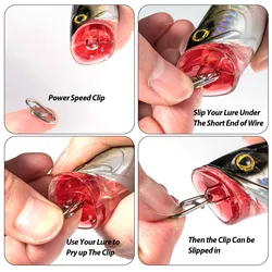 Clips de Pesca Acero Inoxidable Cambio Rápido - Snap Agua Salada