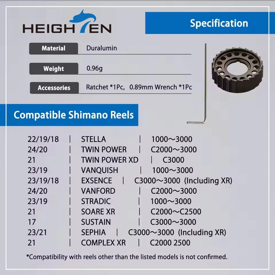 Trinquete de arrastre especial para Shimano Stella Vanquish Twinpower Stradic Vanford, carrete giratorio - imagen 2