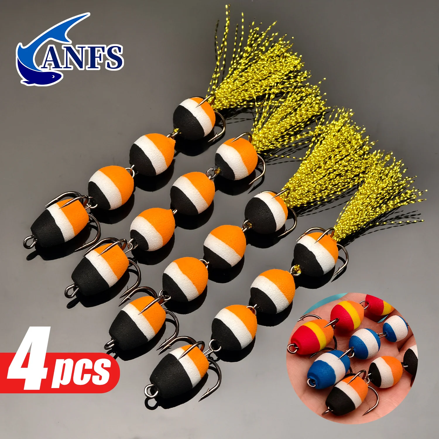 ANFS Kit cebo artificial carpa – 4 piezas EVA portátil - imagen 4