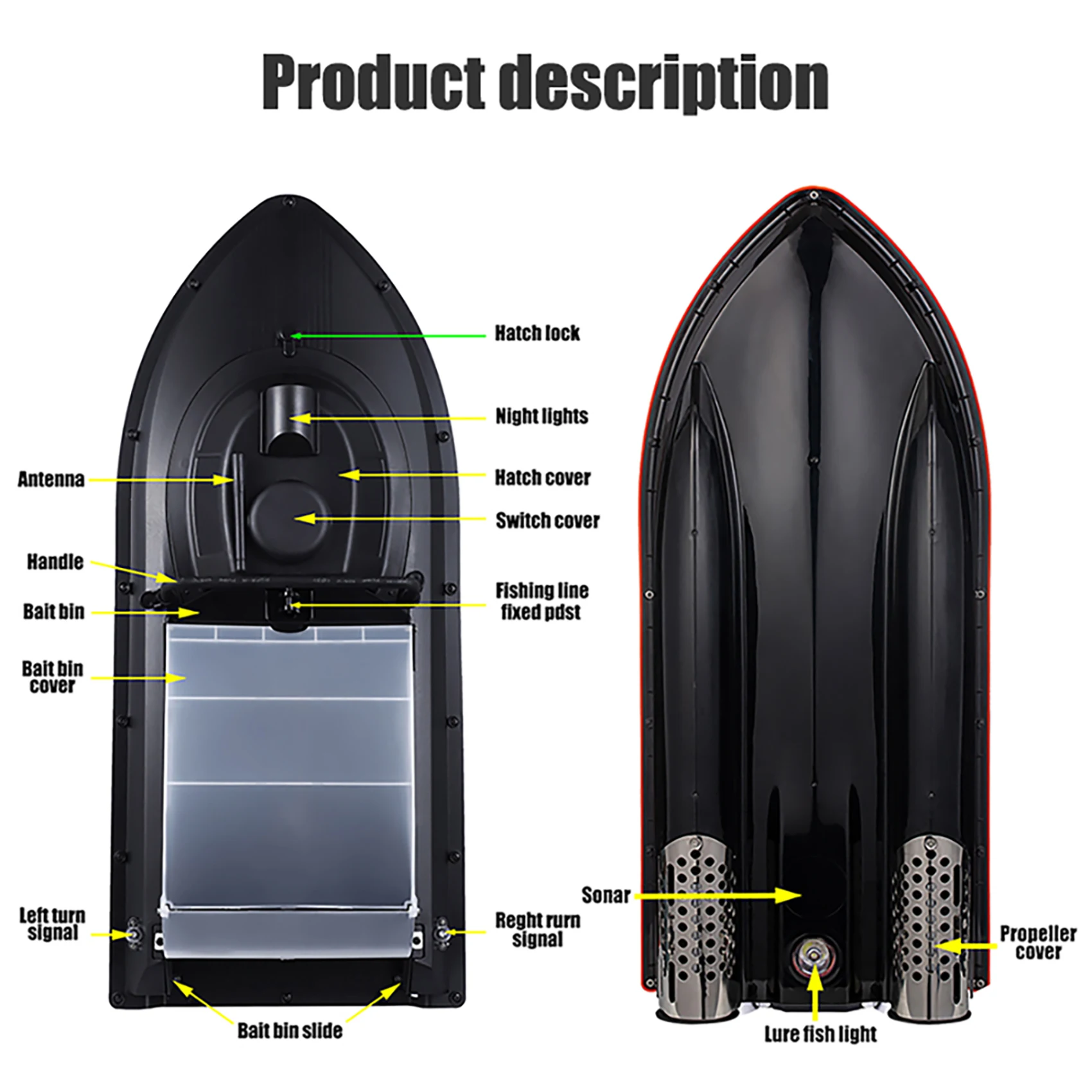 JABO2CG Bait Boat GPS con buscador de peces y navegación automática - imagen 4