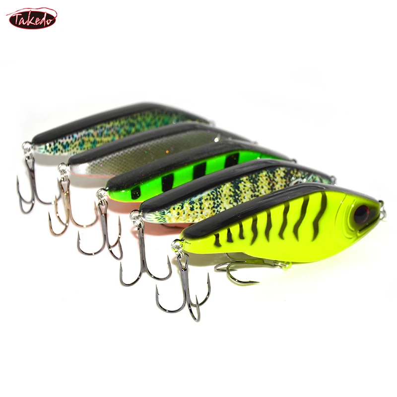 TAKEDO 12CM 51G Señuelos de pesca artificiales que se hunden Wobblers Pike Crankbait, sonajero VIB Jerk Bait - imagen 3