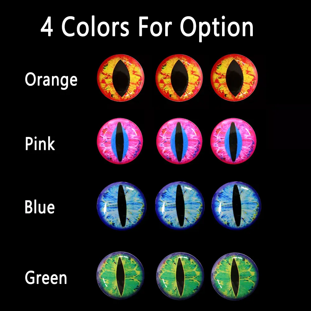 Bimoo-cebos holográficos 3D de Ojos de pez epoxi, anzuelos de pesca de 3mm ~ 12mm, para Streamer, para agua salada, 100 unidades - imagen 4