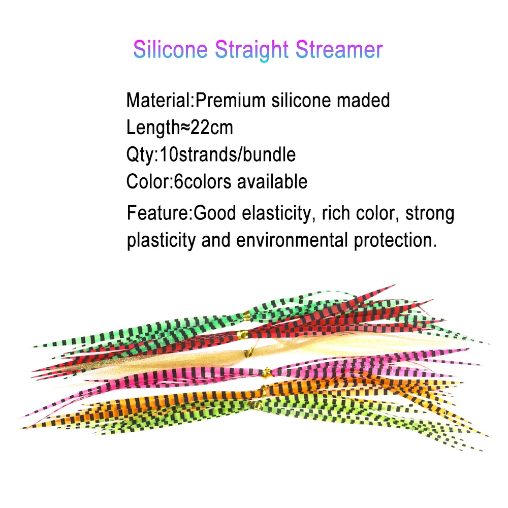 LIONRIVER, 1 paquete de faldas de silicona, señuelo de pesca, falda de goma de seda, Buzzbaits Spinner, Material de atado, accesorios de pesca - imagen 2