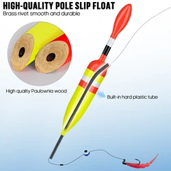 THKFISH Flotadores verticales de madera para lubina y bagre