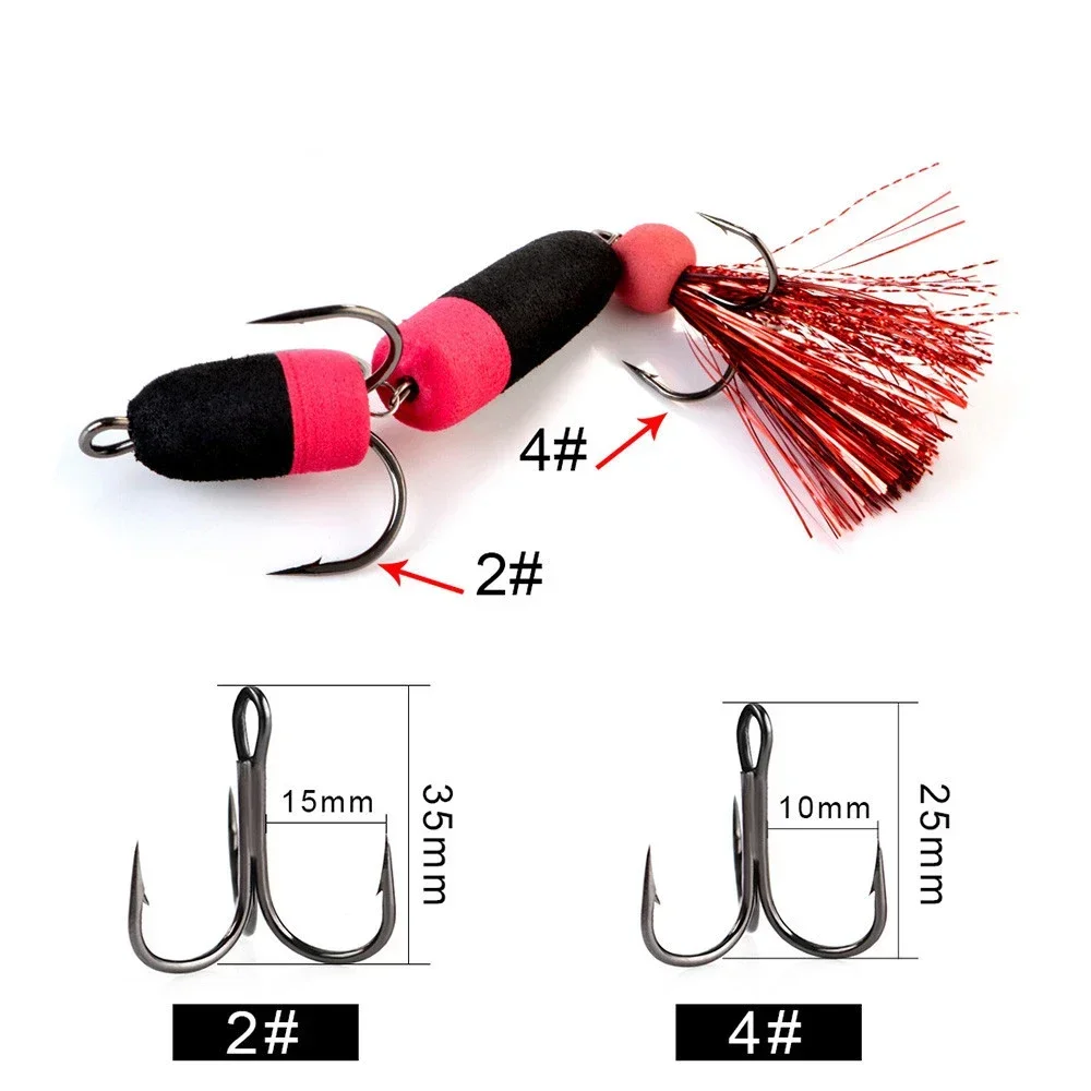 Señuelo de Pesca de mandula, señuelos blandos, cebo de espuma Swimbait Wobbler, Lucio, insecto, cebos artificiales, Pesca Topwater, gran oferta, 1 ud. - imagen 2