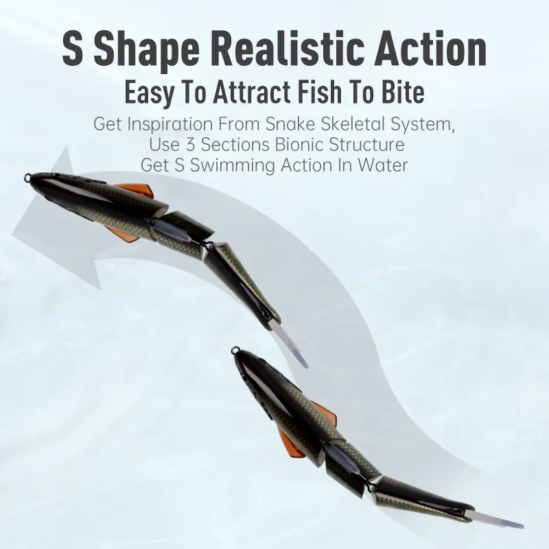 LEYDUN DOWZ SWIMMER 180SF 2oz Señuelos de pesca flotantes lentos cuerpo de Triple articulación deslizamiento Swimbaits cebos duros Wobblers para Lucio - imagen 5