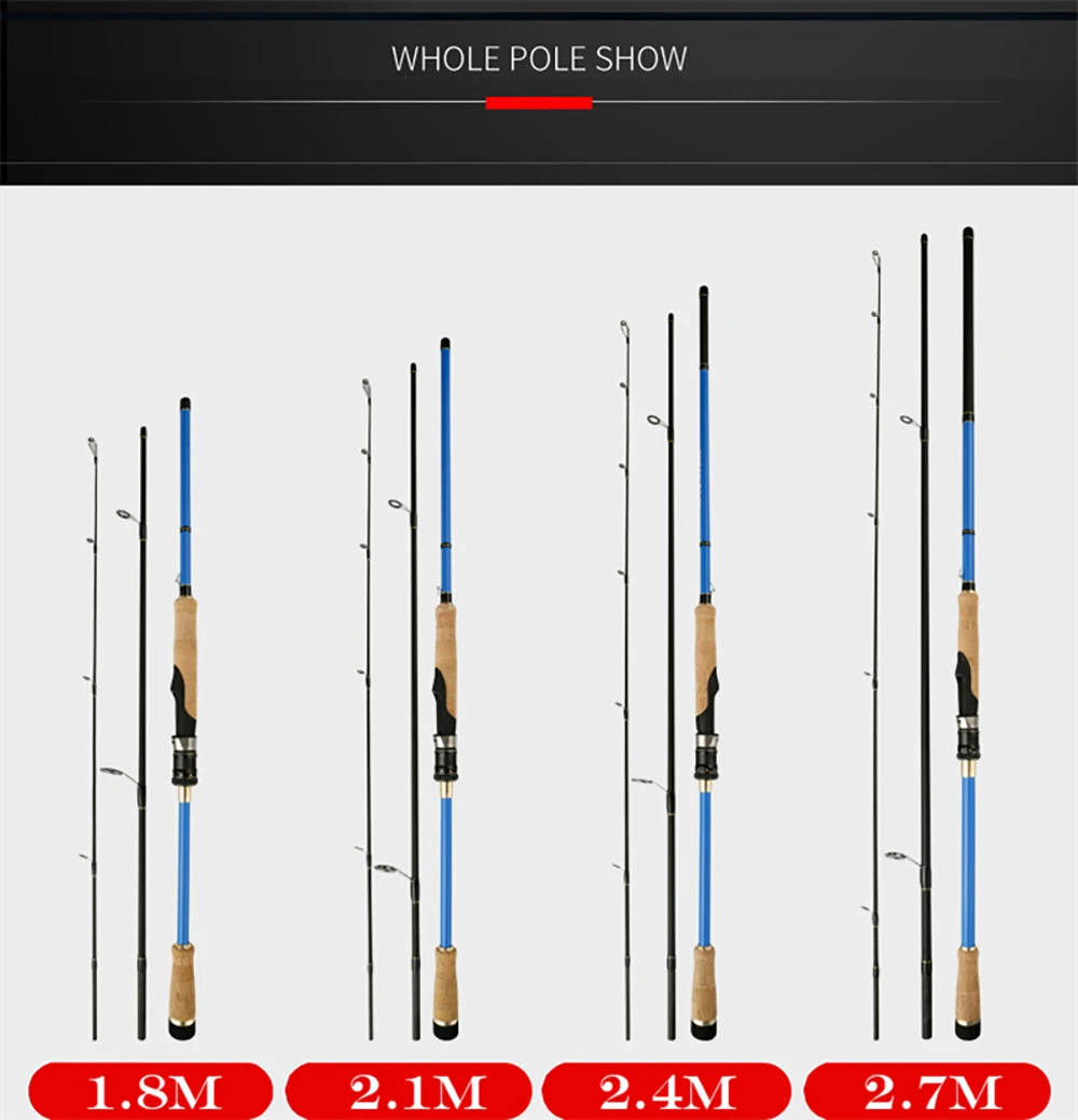 Descubra el equilibrio perfecto de rendimiento y estilo con nuestras cañas de pesca versátiles