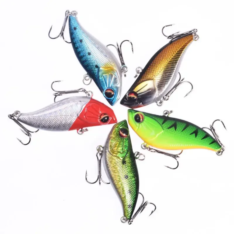 Señuelo de pesca Vib que se hunde, 6cm, 14g, vibración, Wobblers, cebo duro Artificial de plástico con ganchos para aparejos de Lucio, 1 ud. - imagen 5