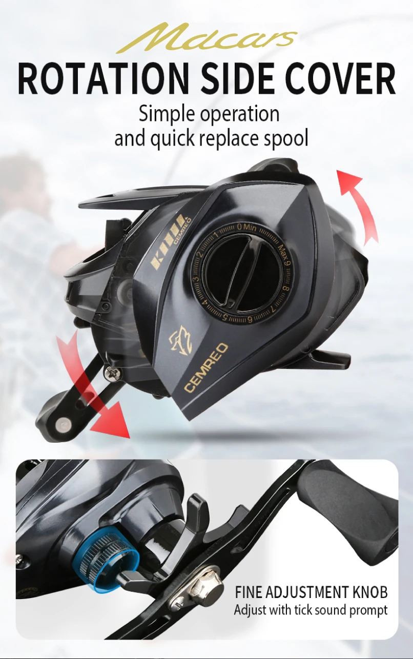 Experimente la pesca sin costura con la cubierta lateral de rotación de Ceraprod