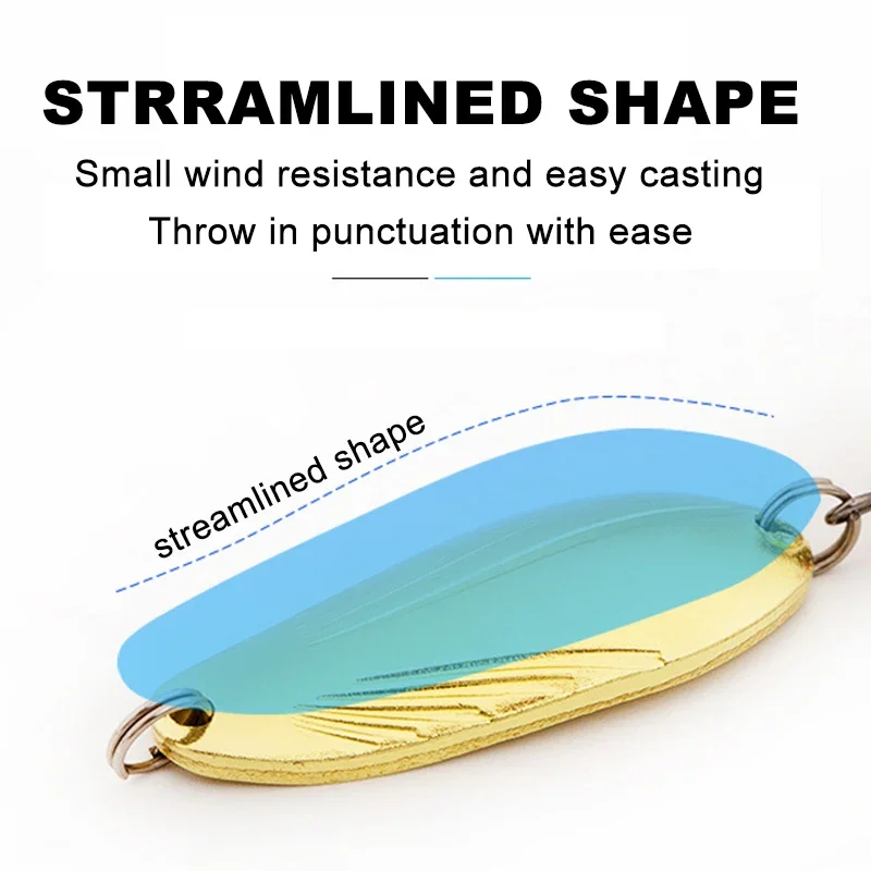 10 unids/caja de plantilla de Metal dorado y plateado, cuchara giratoria, señuelo de pesca, juego de cebo Wobbler con caja de aparejos de pesca, Kit para pesca - imagen 4