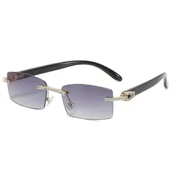 Gafas de sol punk rectangulares con gradiente retro UV400