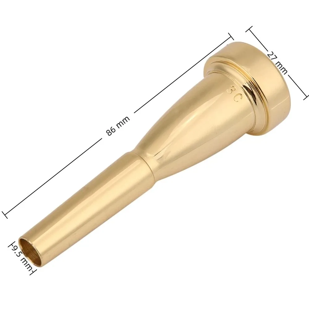Boquilla de trompeta de latón oro/plata, diseño único - imagen 5