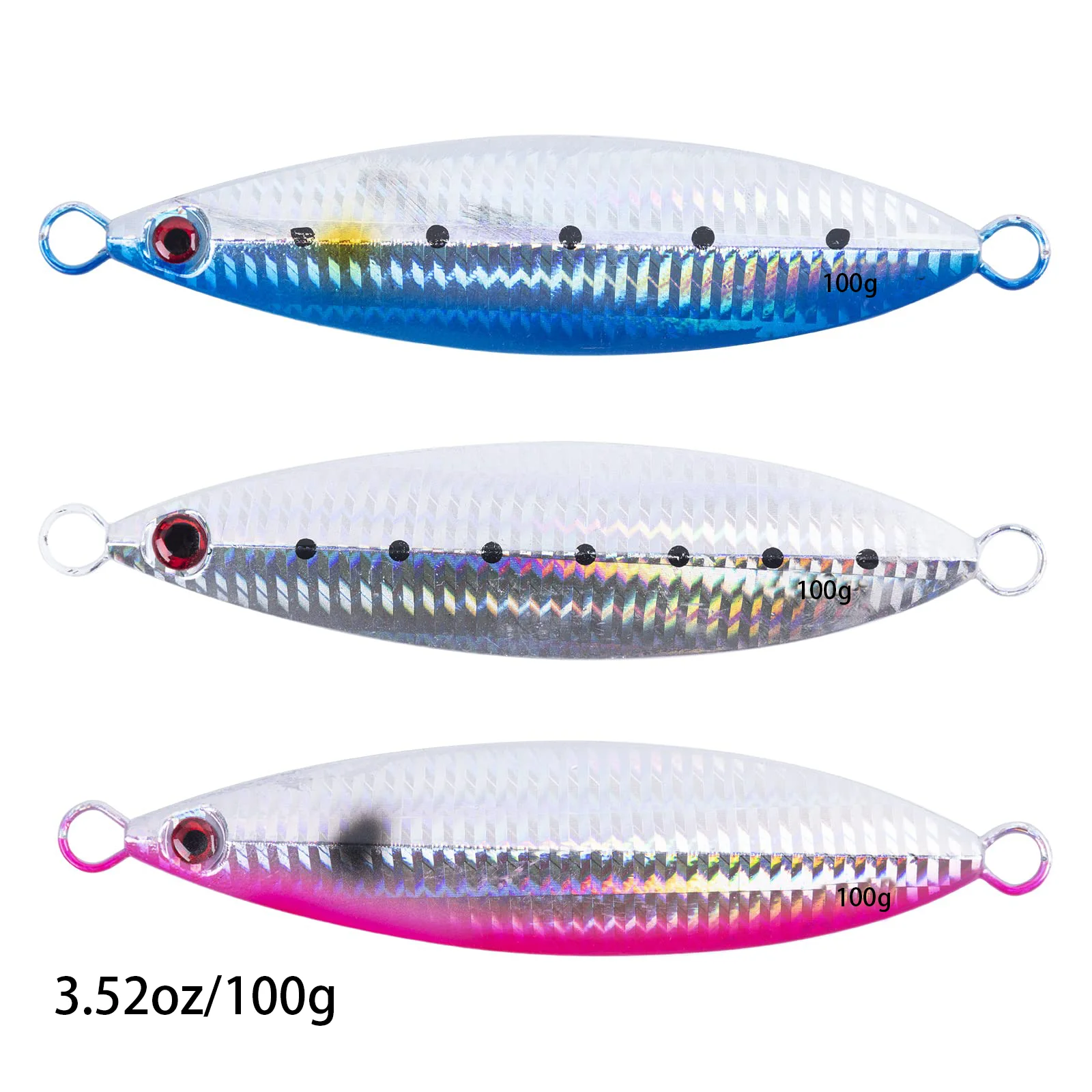 Goture-señuelo duro de pesca para atún, lubina, salmón, pez Kingfish, anzuelo lento de Metal VIB, 60g, 100g, 160g, 200g, 3 piezas - imagen 5