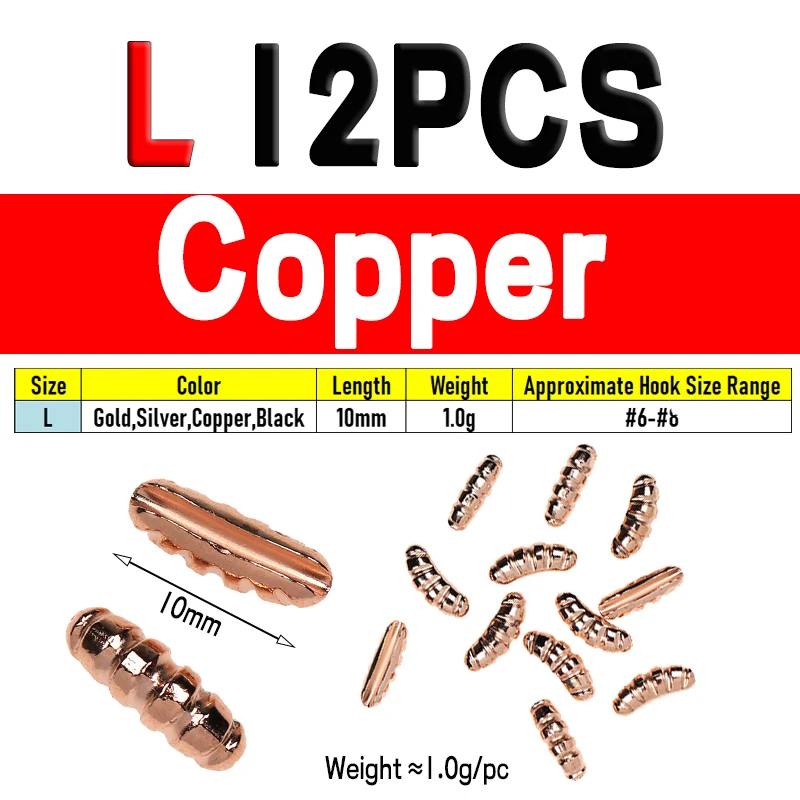 12pcs Copper L