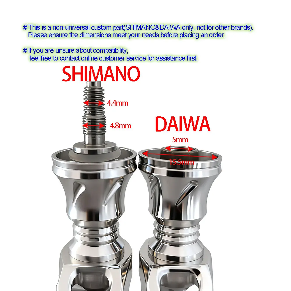 Carrete giratorio ligero y fuerte, doble mango de Metal CNC para carrete de pesca SHIMANO/DAIWA, mango eléctrico EXCELER/STRADIC/TATULA - imagen 5