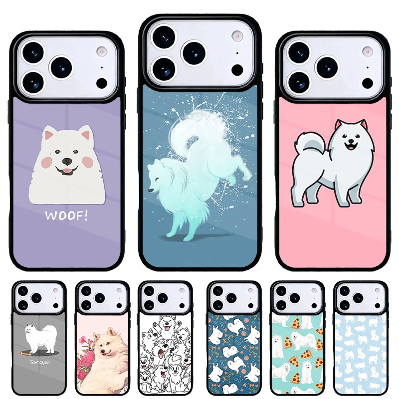 Funda iPhone Samoyedo con diseño de cachorro — Compatible 11–17 Pro