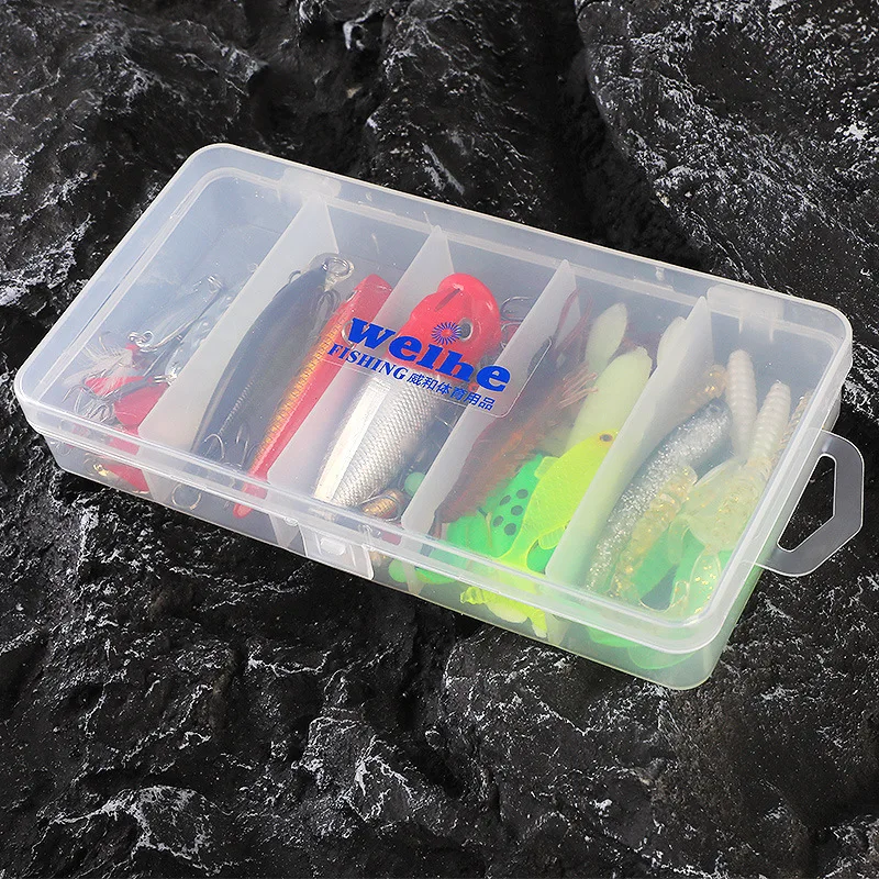 Kit de Señuelos de Pesca, 78 piezas, juego completo de Minnow VIB, señuelos artificiales de Metal, cucharas, cebo suave, cabeza de anzuelo, anzuelo de gusano - imagen 4