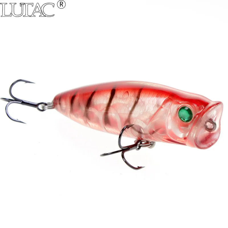 LUTAC Popper-señuelo duro 3D, anzuelo de pesca clásico de 80mm, 18,7g, 8 colores - imagen 3