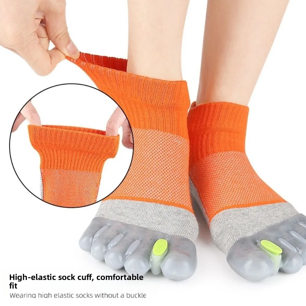 Calcetines con punta abierta de alta elasticidad, calcetines con abertura de cinco dedos transpirables ajustables, separación de cinco dedos, tacón envuelto en 3D - imagen 3