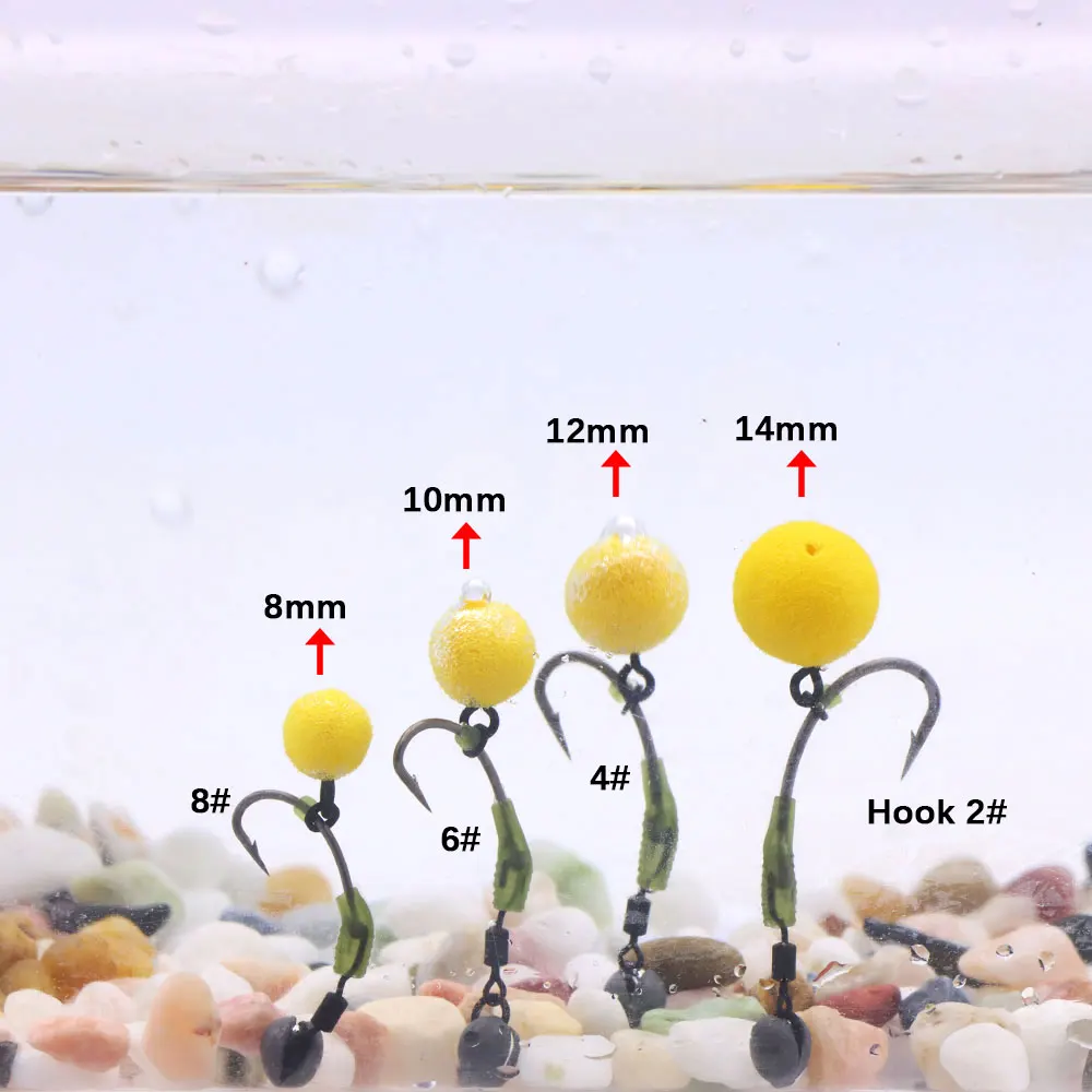 Boilie flotante de espuma EVA para carpa con aparejo de pelo y método feeder - imagen 5