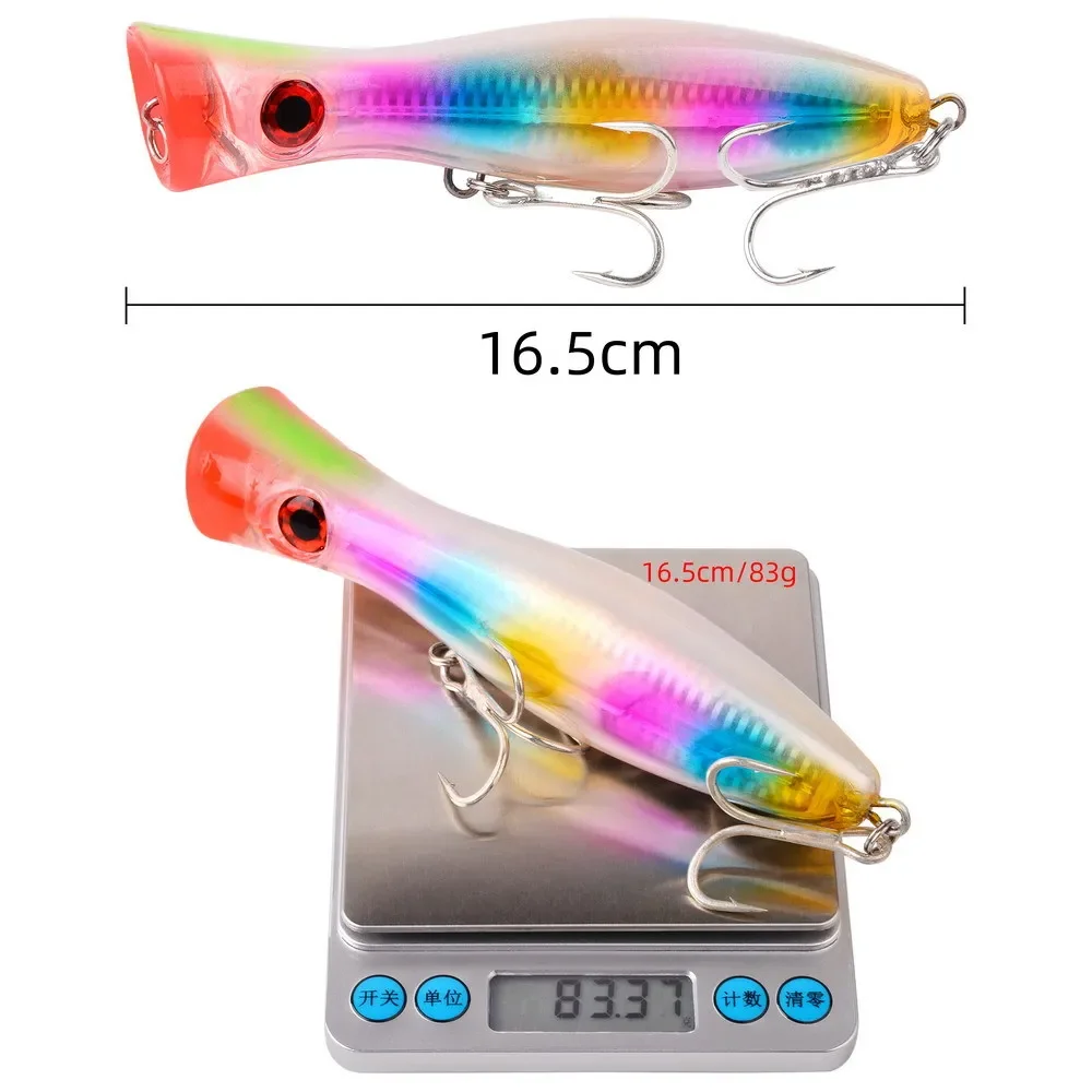 KNCONAN 165mm 83g Señuelos de Pesca Popper grande Twitch Wobbler cebos duros artificiales superficie de curricán de agua salada Swimbait de agua superior - imagen 4