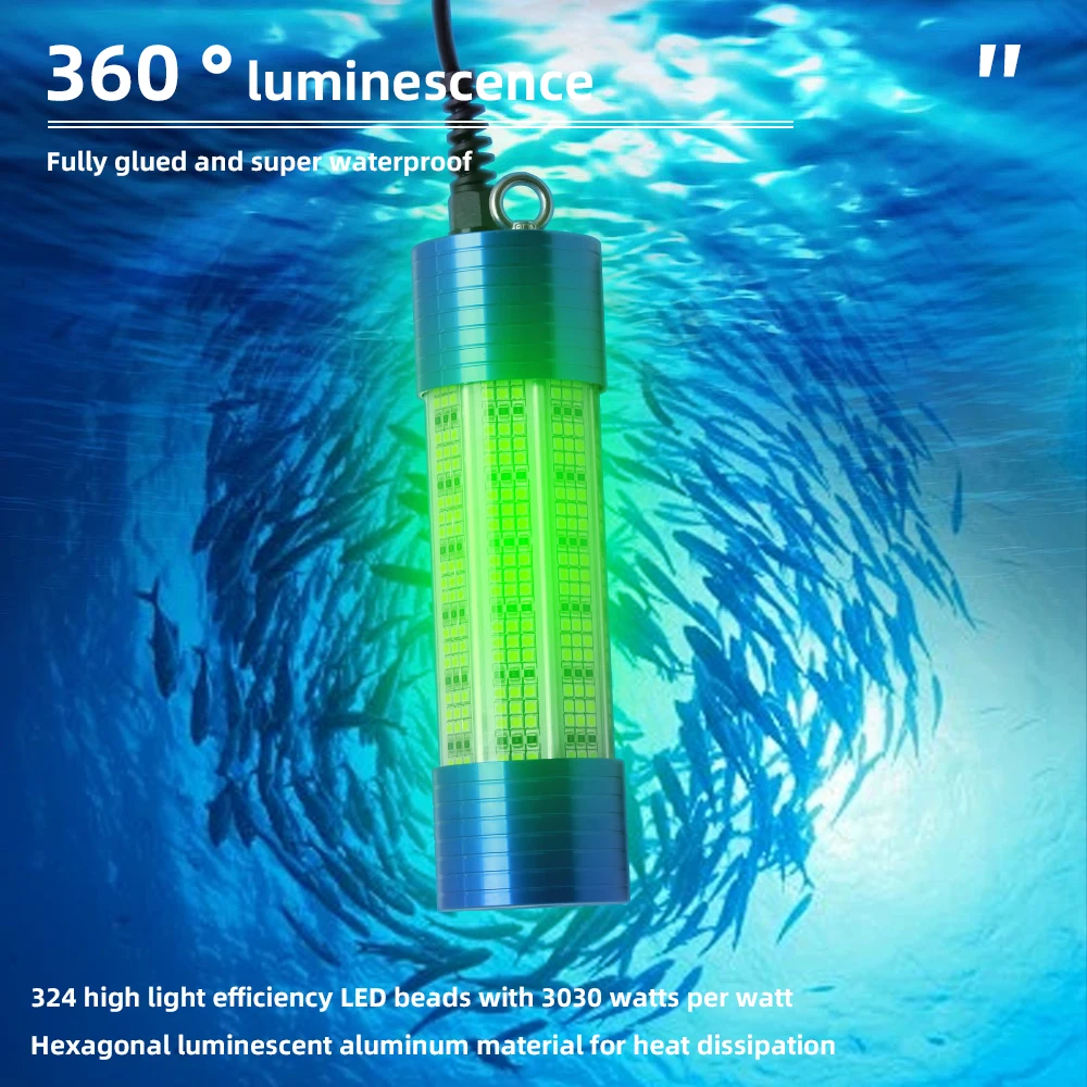 Luz de pesca LED metálica de alta potencia para cebo nocturno - imagen 4