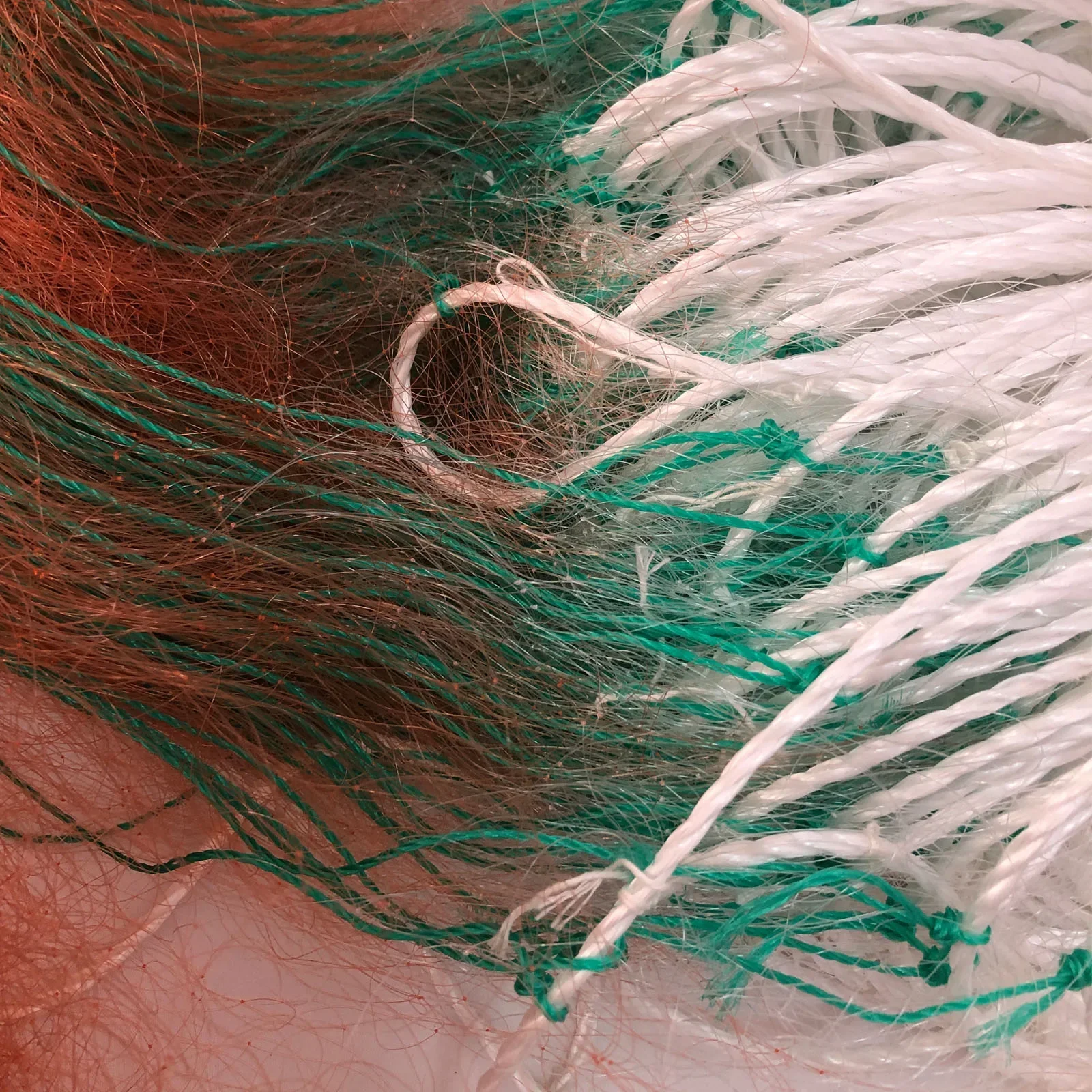 Red de mar de cangrejo semiacabado de 90m-110m, profundidad de 6m-7,5 m, red de pesca súper resistente, red de pesca de 3 capas, red de agua dulce de una sola capa - imagen 5