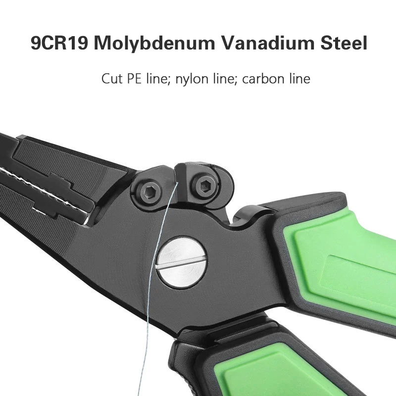 Alicates de aleación de aluminio para señuelos de pesca, herramientas de pesca con cuerda, 18kg, 1 unidad - imagen 4