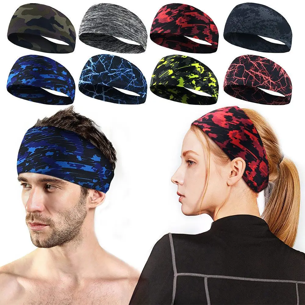 Diadema deportiva absorbente Unisex, banda para el sudor para ciclismo, Yoga, gimnasio, correr, bandas elásticas para el cabello - imagen 3