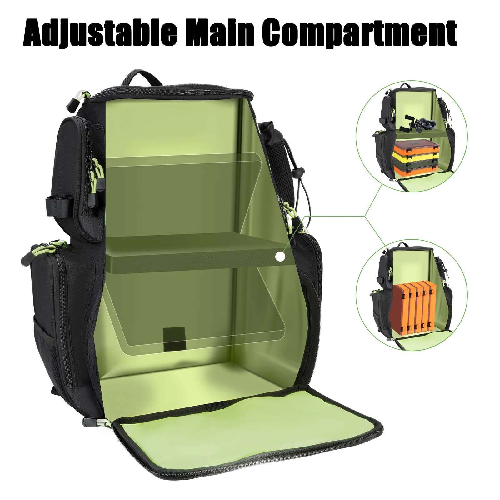 SeaKnight marca SK010 gran capacidad impermeable duradero multifuncional correas de hombro gruesas bolsa de pesca mochila al aire libre - imagen 4