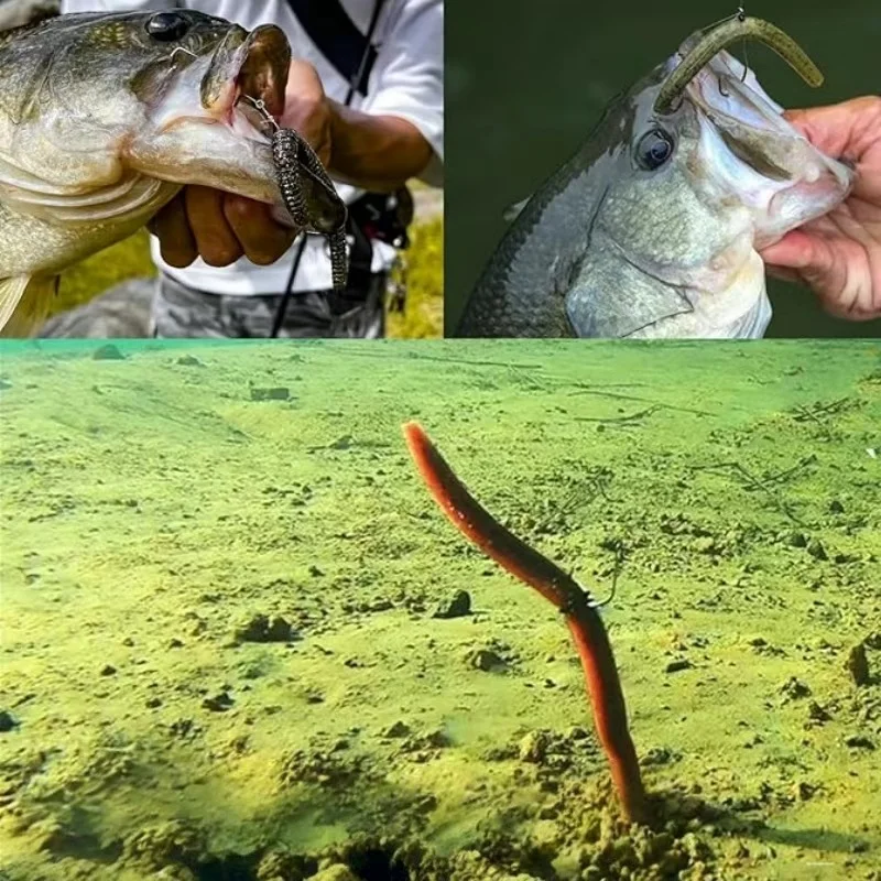 10 Uds 20 piezas 10cm 14cm Senko gusano cebo suave lombriz de tierra aroma de sal infusión desgastada realista elástico suave fideos gusano señuelo duradero - imagen 5