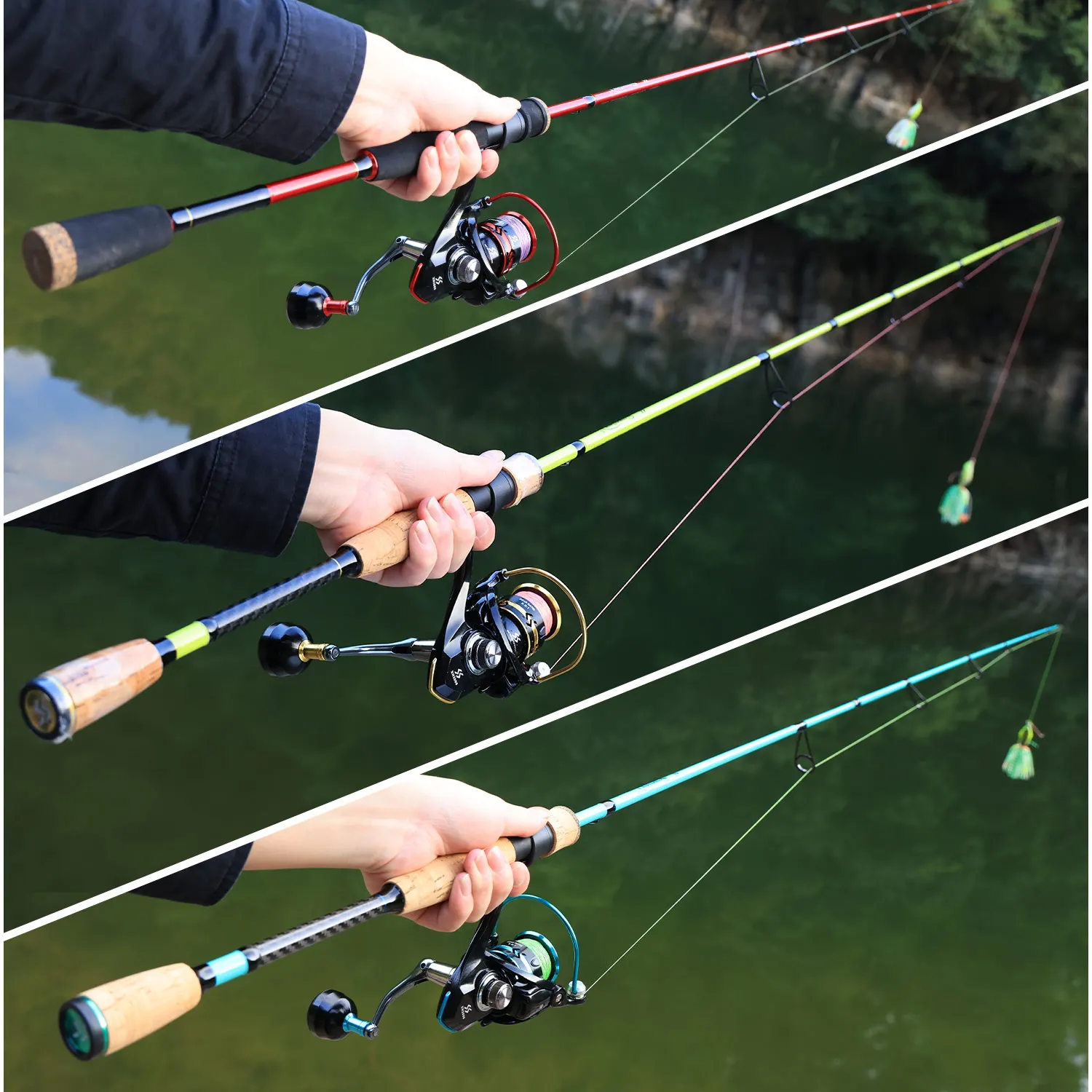 Carrete de Pesca giratorio Sougayilang 12 + 1BB, carrete de aluminio de alta resistencia, arrastre máximo de 16kg, regalo gratis, línea de Pesca de 500m - imagen 5