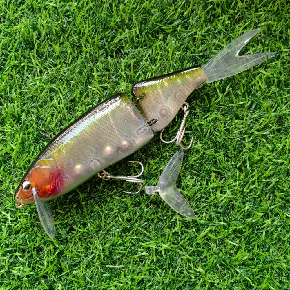Señuelo de pesca MUKUN Minnow, 140MM/50G, Swimbait duro Artificial, Wobblers multiarticulados grandes, aparejos de pesca de trucha y Lucio