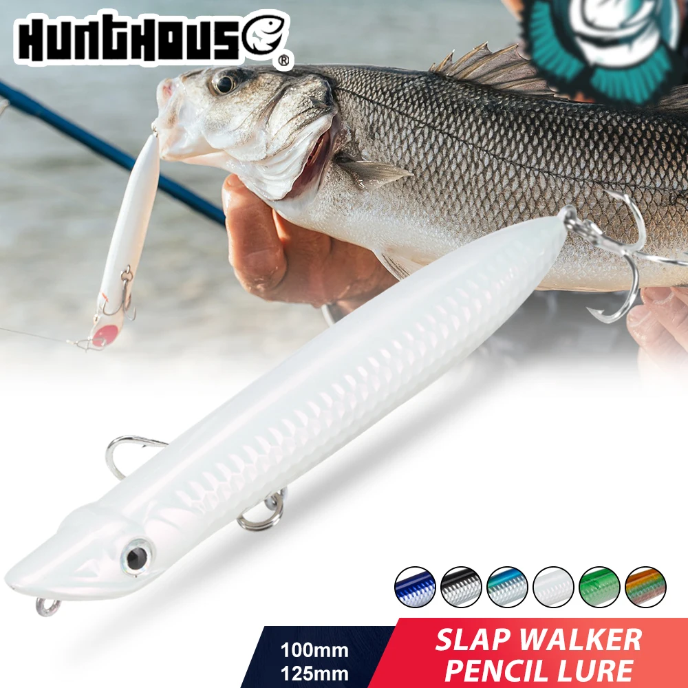 Hunthouse SLAP WALKER-señuelo de pesca con superficie flotante, cebo duro de 110mm y 125mm, Popper Topwater WTD, aparejos de pesca de lubina de agua salada - imagen 2