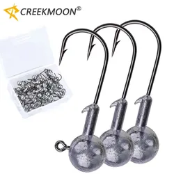 Anzuelos Jig Head vástago con púas para vinilo agua dulce y salada