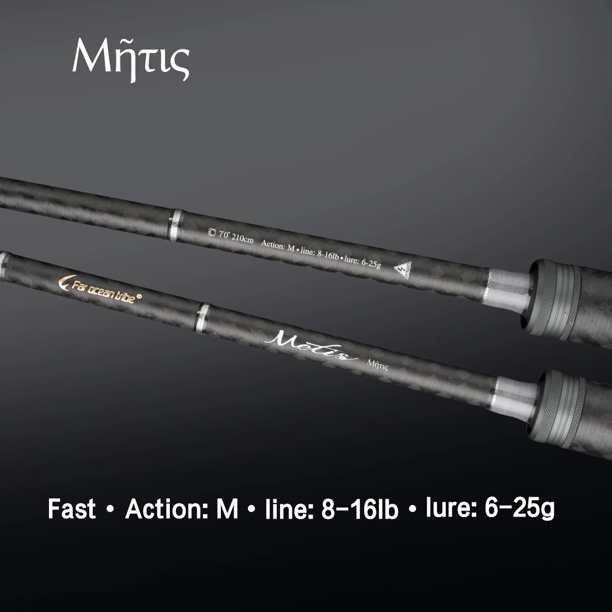 Motis-caña de pescar giratoria de carbono, 2 secciones M power 2,1/2,4 m, 7/8 pies, anillos de guía Fuji, señuelo de pesca de lubina de fundición, acción rápida - imagen 5
