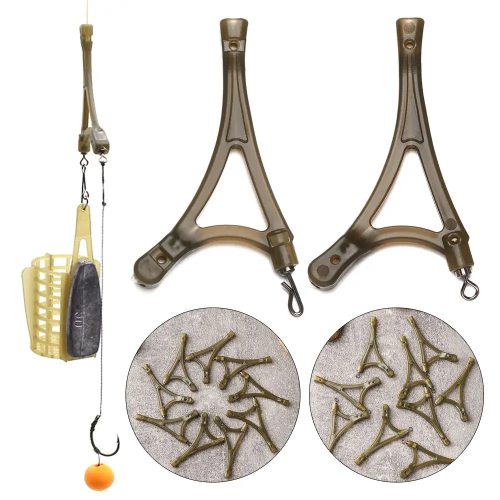 Grupo de anzuelos inferiores, equipo de aparejos de pesca, sistema antienredos, accesorios de pesca de carpa, herramienta de aparejos de carpa, curvas laterales giratorias - imagen 2