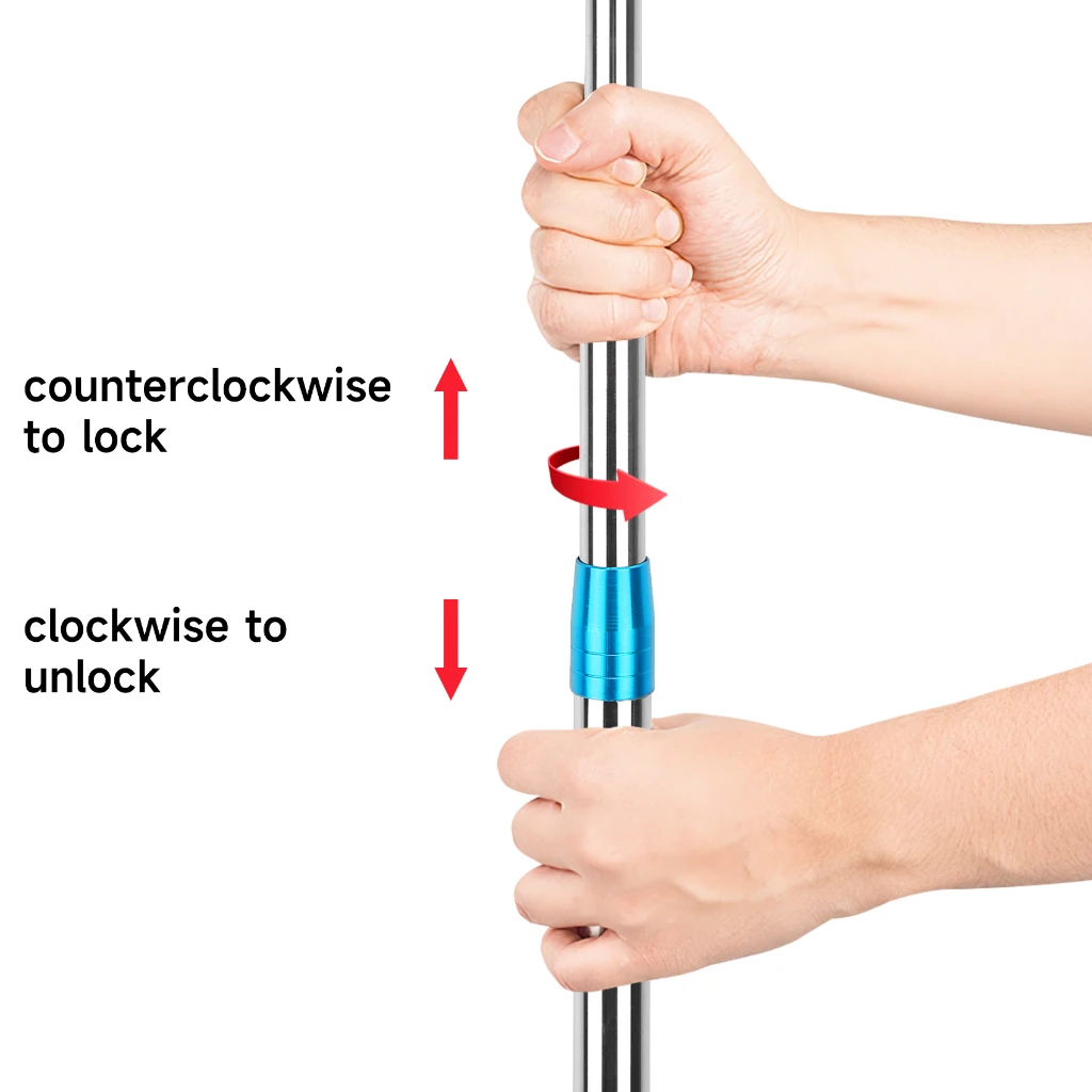 SANLIKE-jaqueta telescópica para pescar con anzuelo de lanza de pesca inoxidable, aparejo de 1,8 M/2,1 M, poste inoxidable para agua salada, herramienta de hielo en alta mar - imagen 5